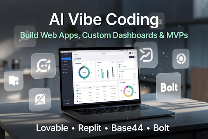 do ai vibe coding build, fix web apps, custom dashboards and mvps