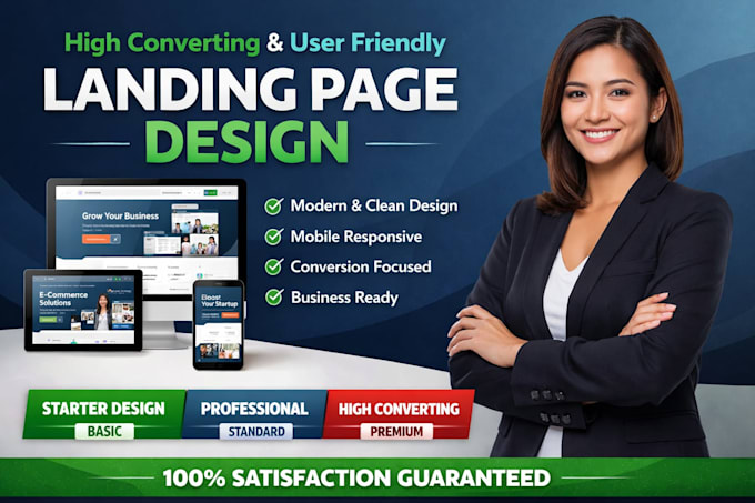 design a high converting and user friendly landing page