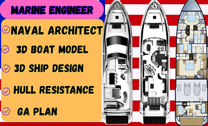 prepare boat plan, yacht ,ga plan, stability analysis for builder use