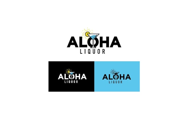 design aloha liquor store logo