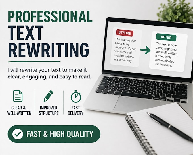 rewrite and improve your text professionally