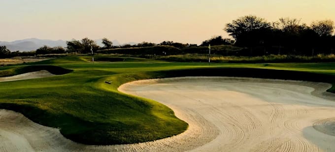 model professional 18 holes golf course,golf installation,3d golf course,terrain