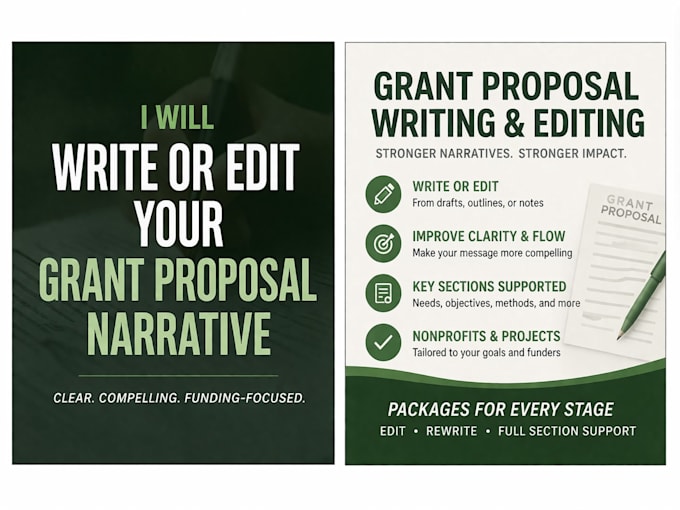 write or edit your grant proposal narrative