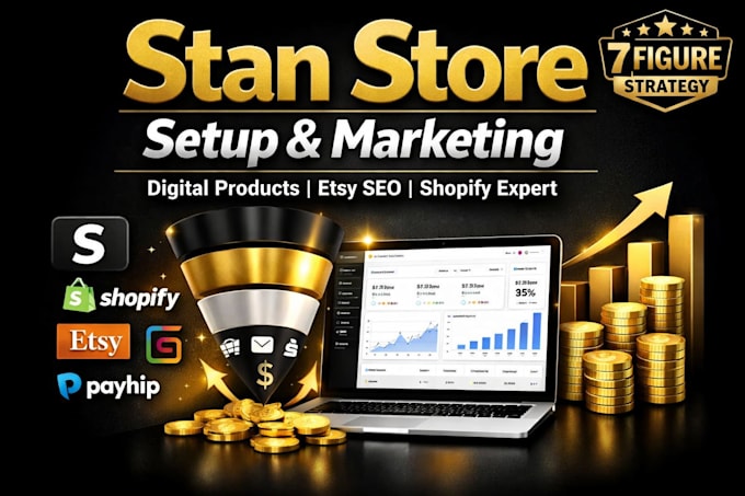 setup stan store payhip setup stan store marketing shopify digital product store