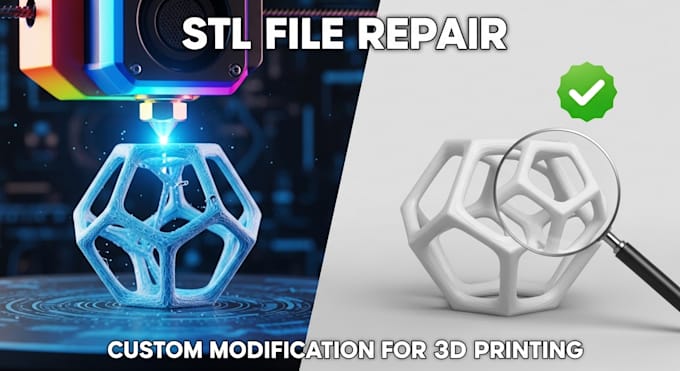 Stl-datei reparieren, individuelle anpassungen für 3d-druck, stl in ...