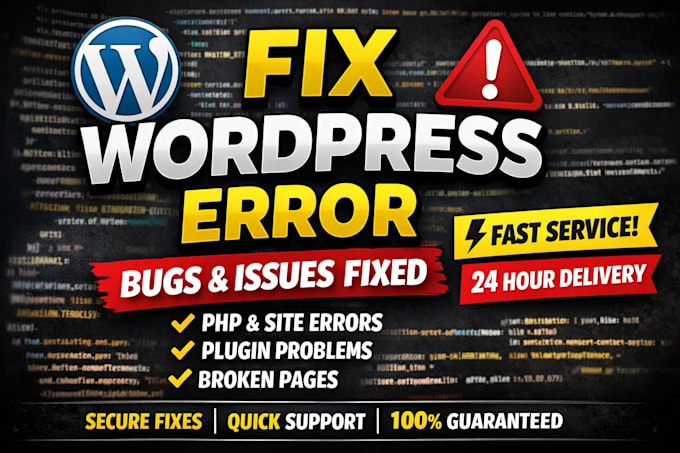 fix wordpress errors, bugs, and issues