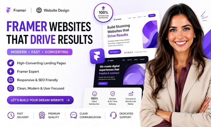 design framer landing page, framer website or convert figma to framer
