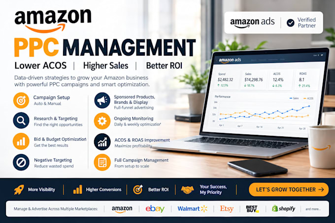 setup optimize and manage amazon PPC campaigns sponsored ads