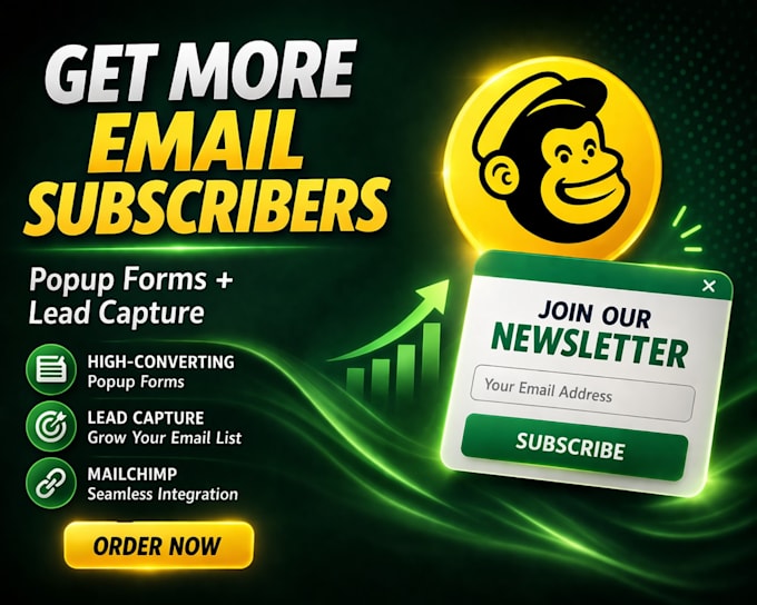create mailchimp popup forms and lead capture system for your website