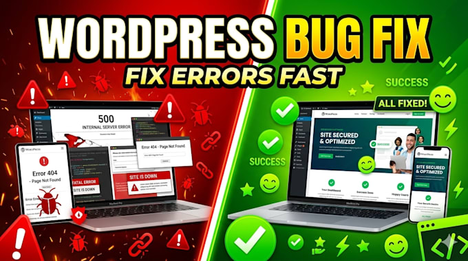 fix wordpress errors, debug code bugs, and resolve issues