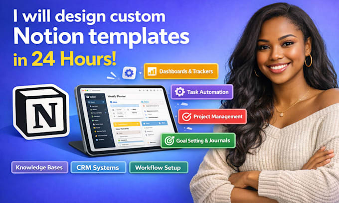 build custom notion dashboard, project management system