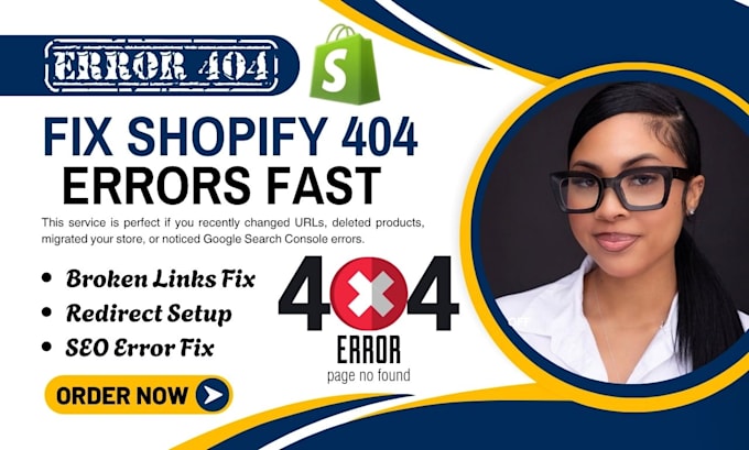 fix shopify 404 errors, broken links and 301 redirects fast