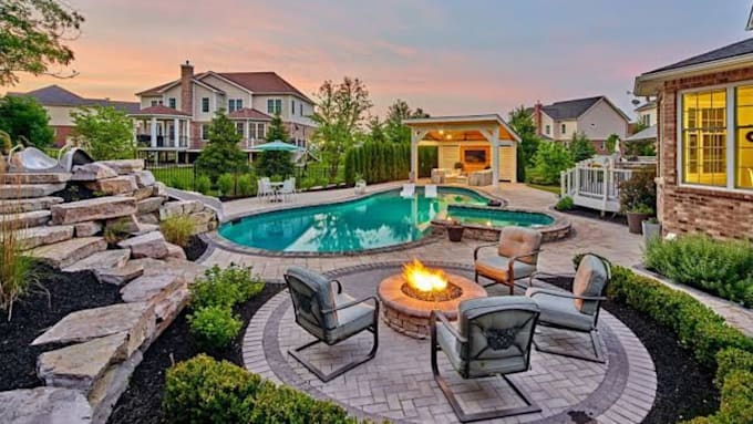 render your landscape backyard, garden and frontyard based on your requirements