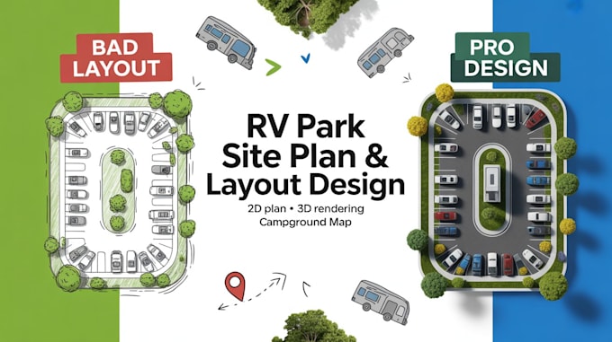 Nice Rv Park Layout Design rv park site plan with 3d layout for perfect space use by ...