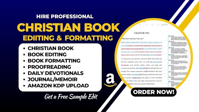 do christian book editing proofreading formatting devotional journal book editor