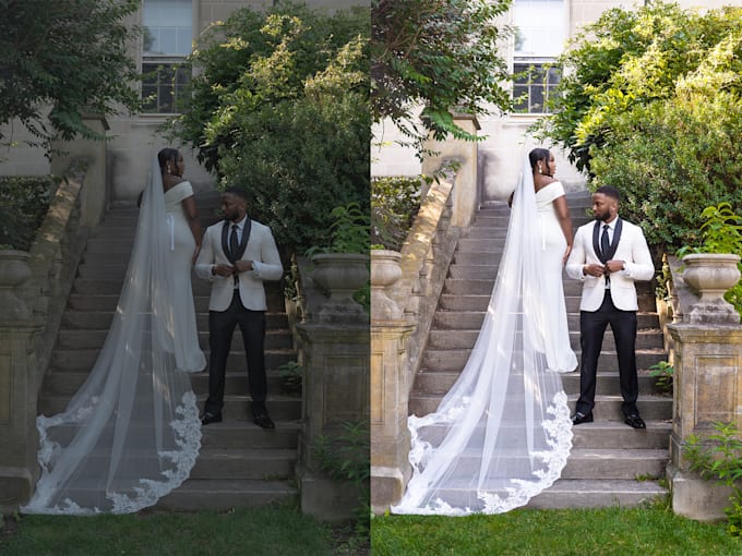 do professional bulk wedding color correction