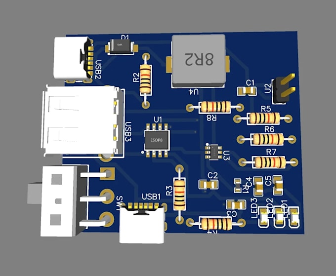 design usb c pd source sink and drp power management pcb for battery powered sys