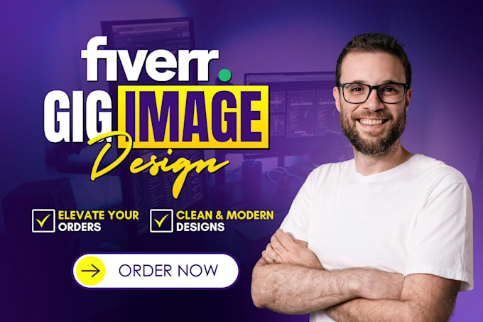design high selling fiverr gig thumbnail, gig cover image