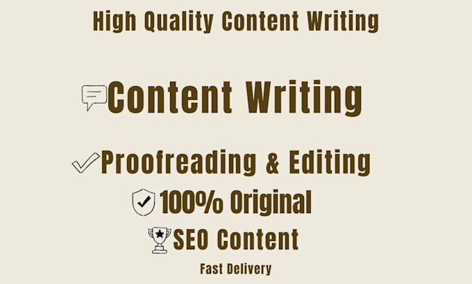 write, edit, and proofread high quality content