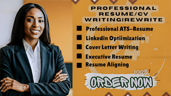 Write and rewrite ats resume writing, cv, cover letter and linkedin opt ...