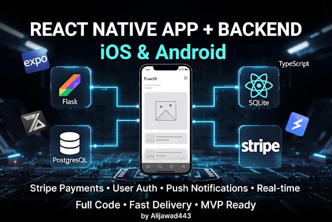 develop react native app with backend