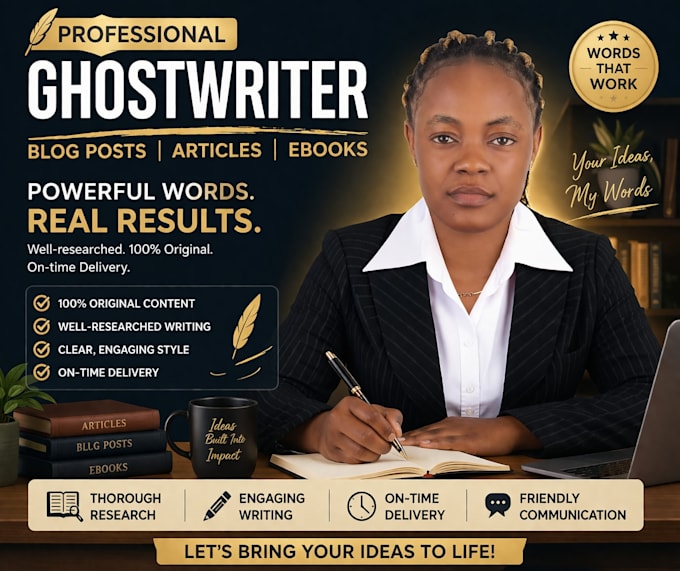ghostwrite SEO blog articles and ebooks