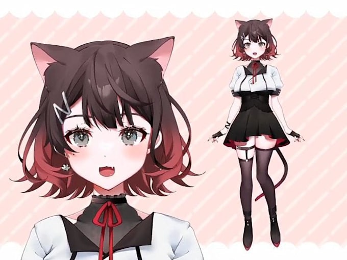 draw and rig live2d vtuber model, vtuber rigging, anime vtuber commission