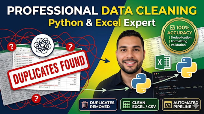 clean, format, and remove duplicates from your excel data