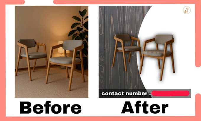 professionally edit furniture product photos add backgrounds