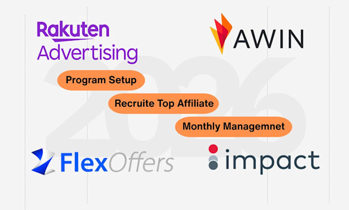 setup and manage awin, rakuten, flexoffers, and impact affiliate programs