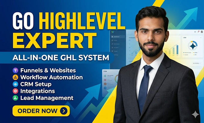 setup gohighlevel funnels, workflows and CRM automation