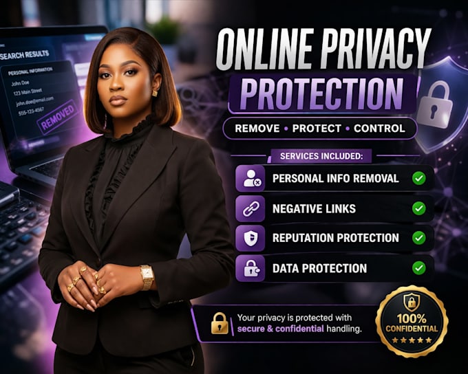 remove personal information, negative links and protect your online privacy