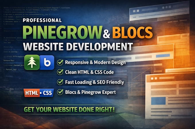 design pinegrow website developer blocs app website design  html css website