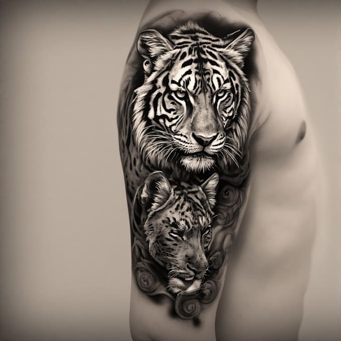unique realistic tattoo design