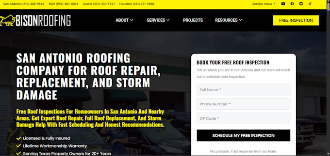 roofing website construction plumbing website roofing leads landing page ads