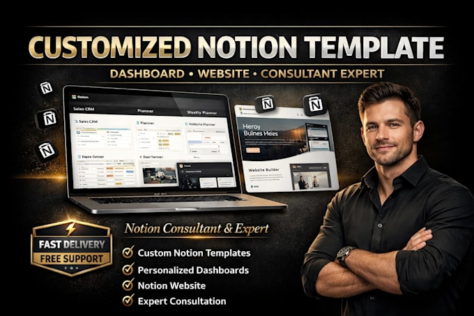 do customized notion template notion dashboard website notion consultant expert