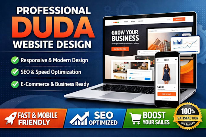 design and build a high converting duda website with SEO  mobile optimization