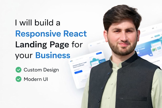 build a responsive react landing page for your business
