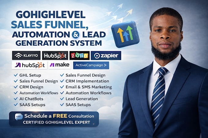 do gohighlevel automation and setup campaigns workflows, setup highlevel website
