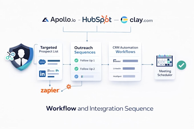 Costruisci automazioni crm con workflow di hubspot, sequenze di apollo ...