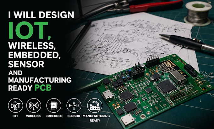 design iot, wireless, embedded, sensor and manufacturing ready pcb