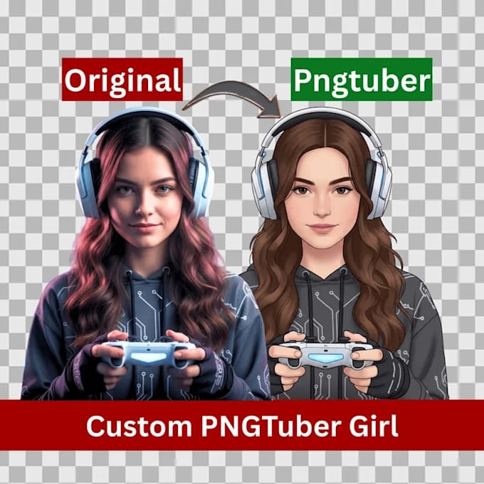 Design custom pngtuber, vtuber avatar with acceessory for veadotube ...