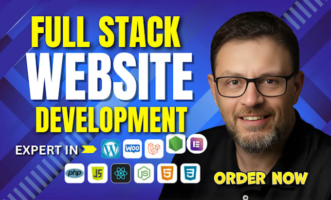 do custom website development as full stack developer PHP laravel html css react