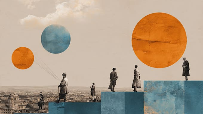 design unique digital collage art illustration