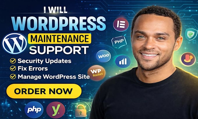 wordpress maintenance support security updates fix errors manage wordpress site