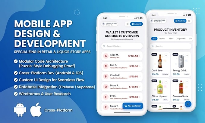 develop a beautiful, fluid and easy to use mobile app mvp