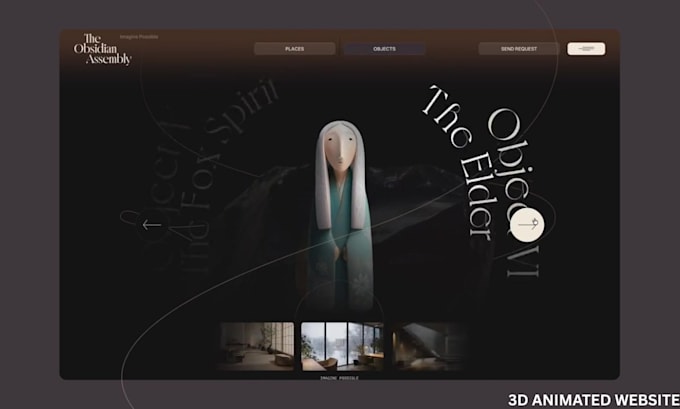 3d animated website design webflow website 3d interactive website design framer
