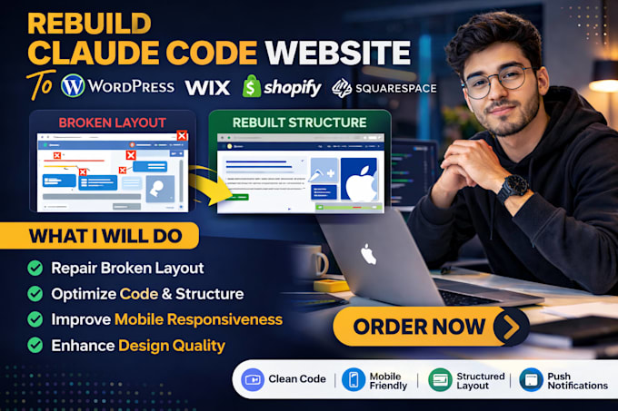 clone claude code website to shopify claude wordpress wix squarespace migration