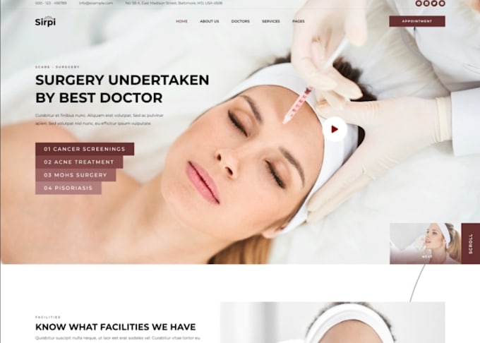 do cosmetic and plastic surgery website design