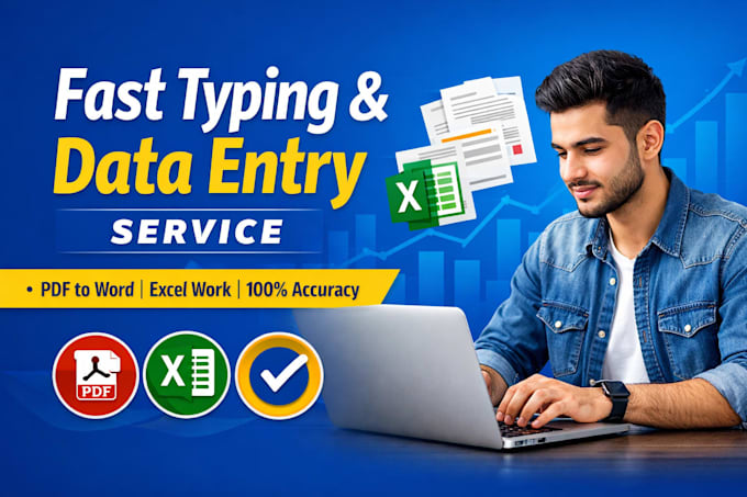 do fast typing, bulk data entry, PDF to word conversion work